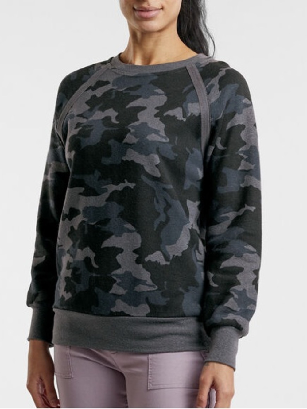prAna Camo Cozy Up Crewneck Sweatshirt